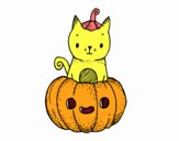 Un gatito de Halloween