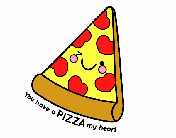 Pizza de corazones .