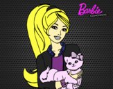 Barbie con su linda gatita