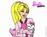 Barbie con su linda gatita