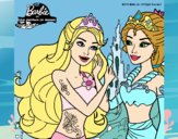 Barbie se despiede de la reina sirena