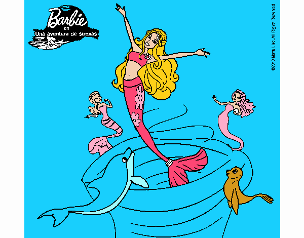 Barbie sirena contenta