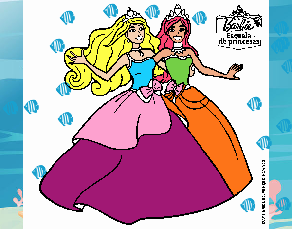 Barbie y su amiga súper felices