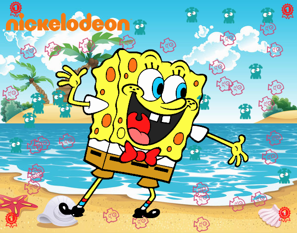 Bob Esponja saludando