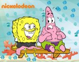 Bob Esponja y Patricio en bañador