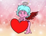 Cupido y un corazón