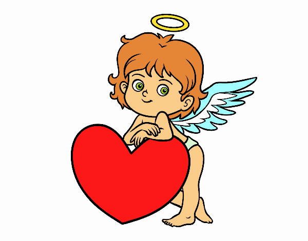 Cupido y un corazón