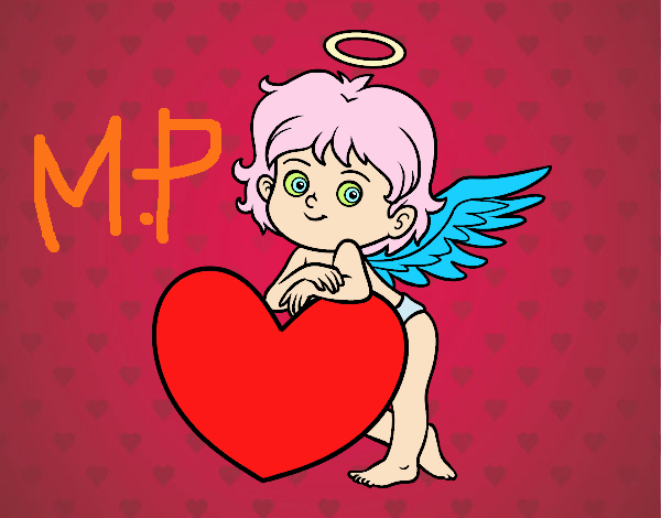 Cupido y un corazón