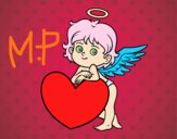 Cupido y un corazón