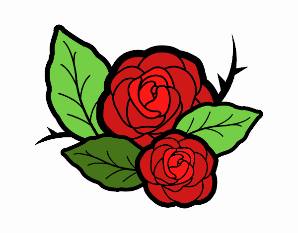  Dibujo de las famosas flores rojas pintado por en Dibujos.net el día