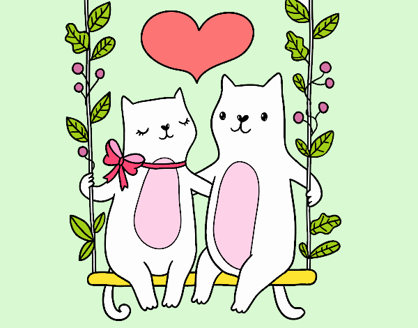 Gatitos enamorados