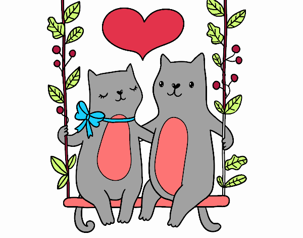 Gatitos enamorados