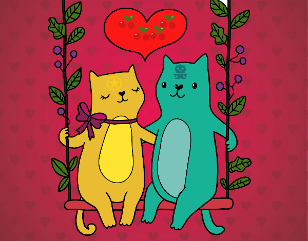 Gatitos enamorados