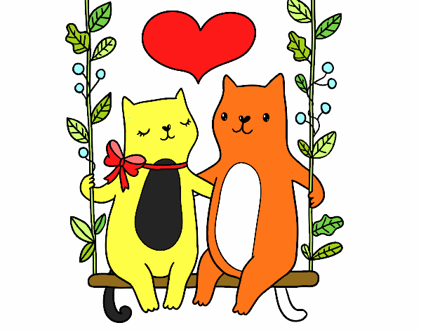 Gatitos enamorados