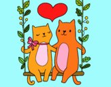 Gatitos enamorados