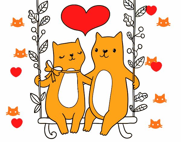 Gatitos enamorados