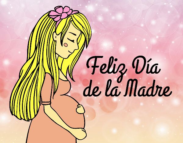 Mamá embarazada en el día de la madre