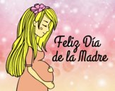 Mamá embarazada en el día de la madre