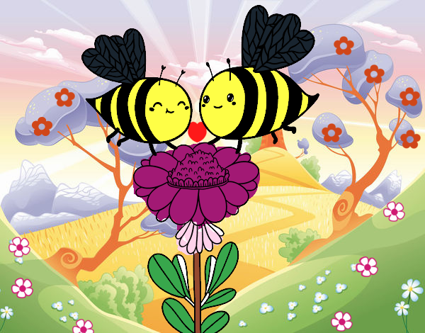 Pareja de abejas