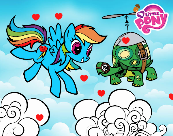 Rainbow Dash y la tortuga tanque