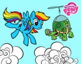 Rainbow Dash y la tortuga tanque