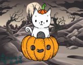 Un gatito de Halloween