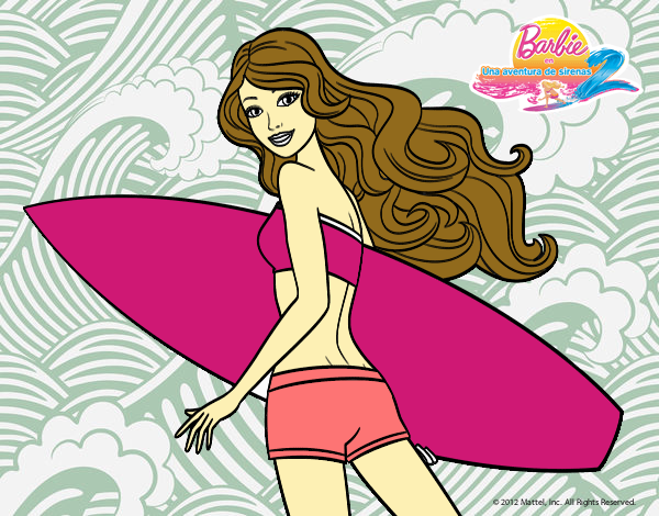 Barbie surfera