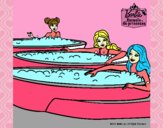 Barbie y sus amigas en el jacuzzi