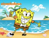 Bob Esponja saludando