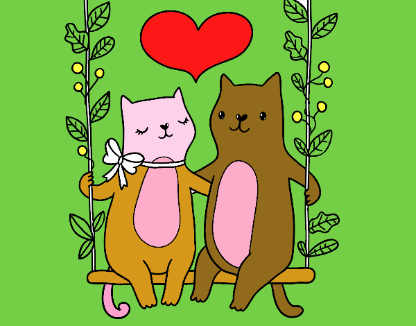 Gatitos enamorados