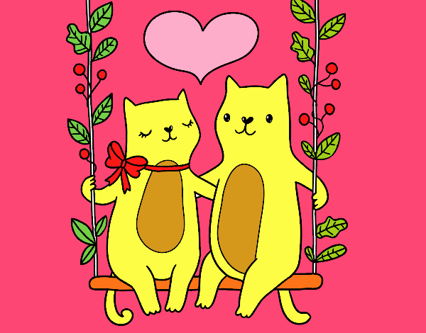 Gatitos enamorados