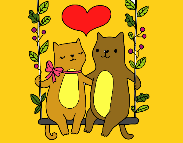 Gatitos enamorados