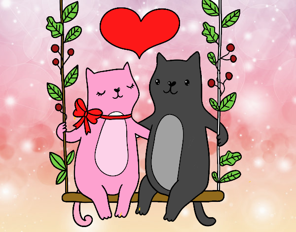 Gatitos enamorados