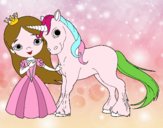 Princesa y unicornio