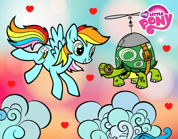 Rainbow Dash y la tortuga tanque