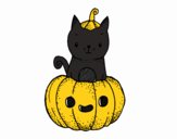 Un gatito de Halloween