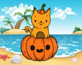 Un gatito de Halloween