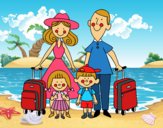 Una familia de vacaciones