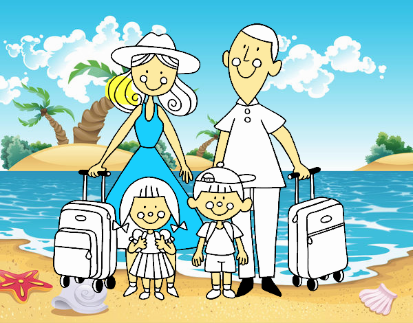 Una familia de vacaciones