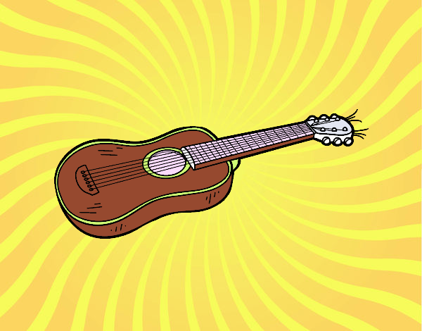 Una guitarra acústica