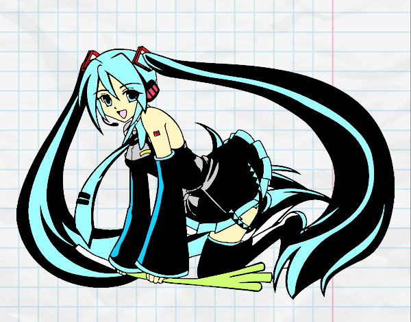 Miku con su palo ese............