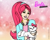 Barbie con su linda gatita