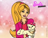 Barbie con su linda gatita