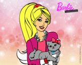 Barbie con su linda gatita