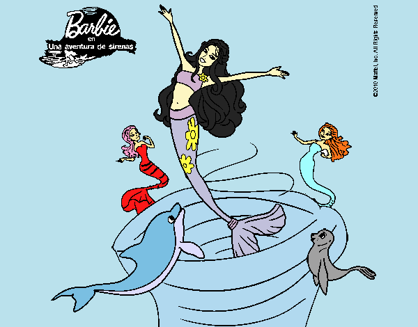 Barbie sirena contenta