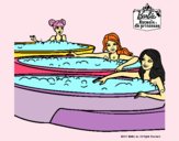 Barbie y sus amigas en el jacuzzi