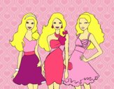 Barbie y sus amigas vestidas de fiesta