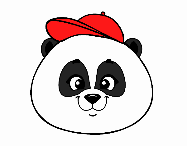 Dibujo de Cara de oso panda con gorro pintado por en  el día  03-03-21 a las 16:03:25. Imprime, pinta o colorea tus propios dibujos!