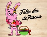 Conejo con muchos huevos de Pascua