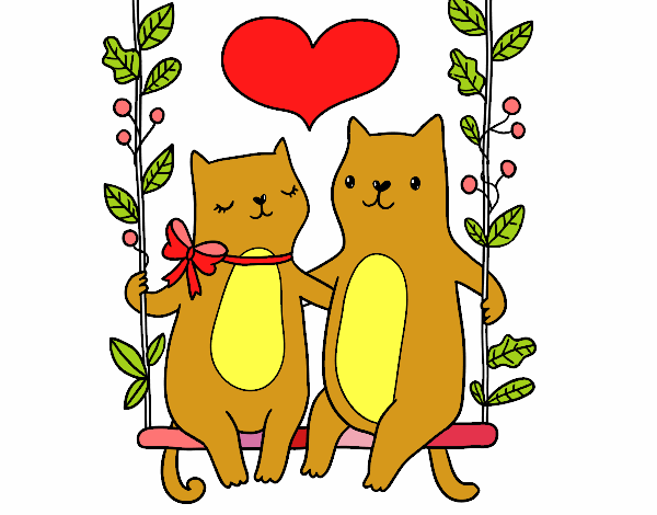 Gatitos enamorados